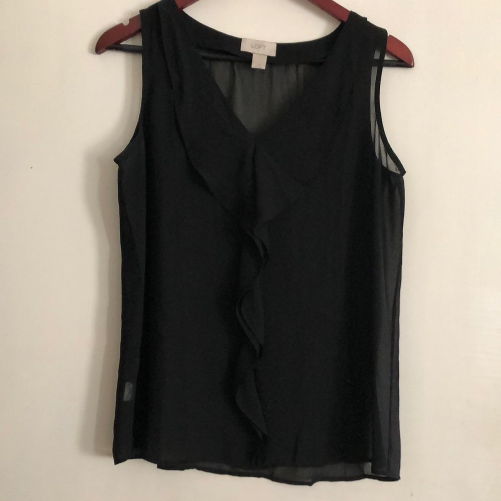 Sheer black blouse